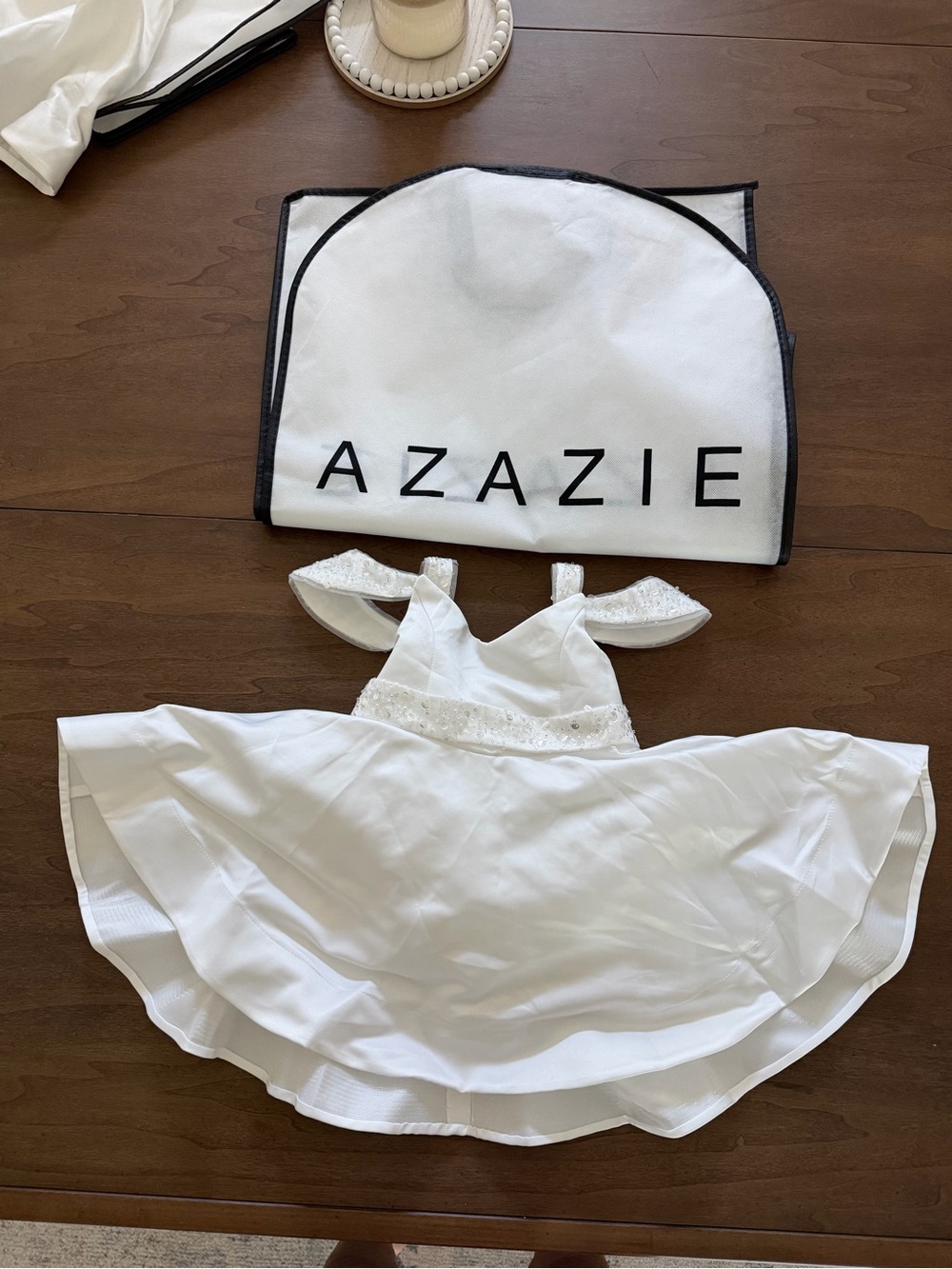 Azazie Judi Ivory White 2T Flower Girl Dress